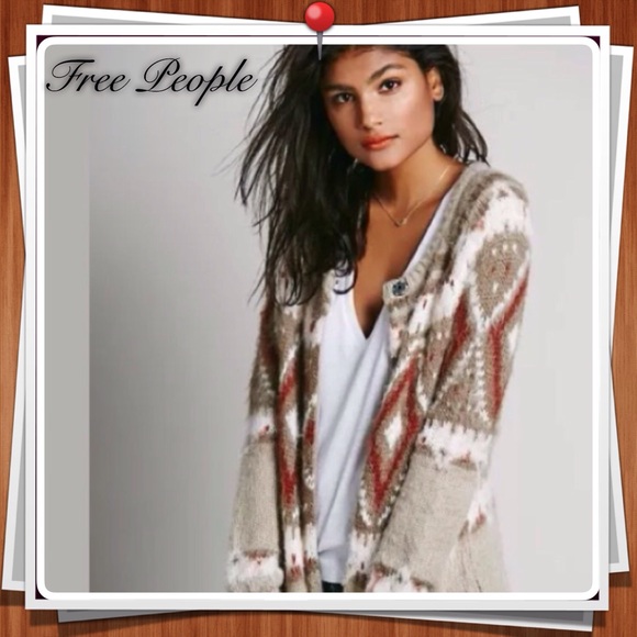 For Lori🌟HP🌟Free People Fairisle CardiganSweater - Picture 3 of 3